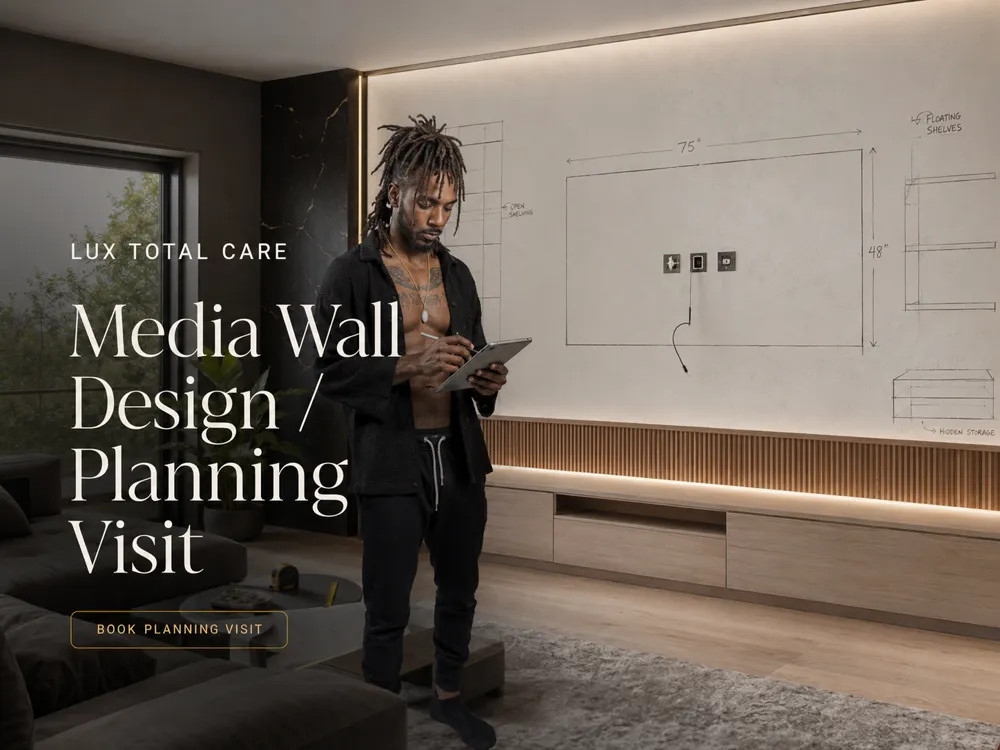 Feature wall design planning with trim detail